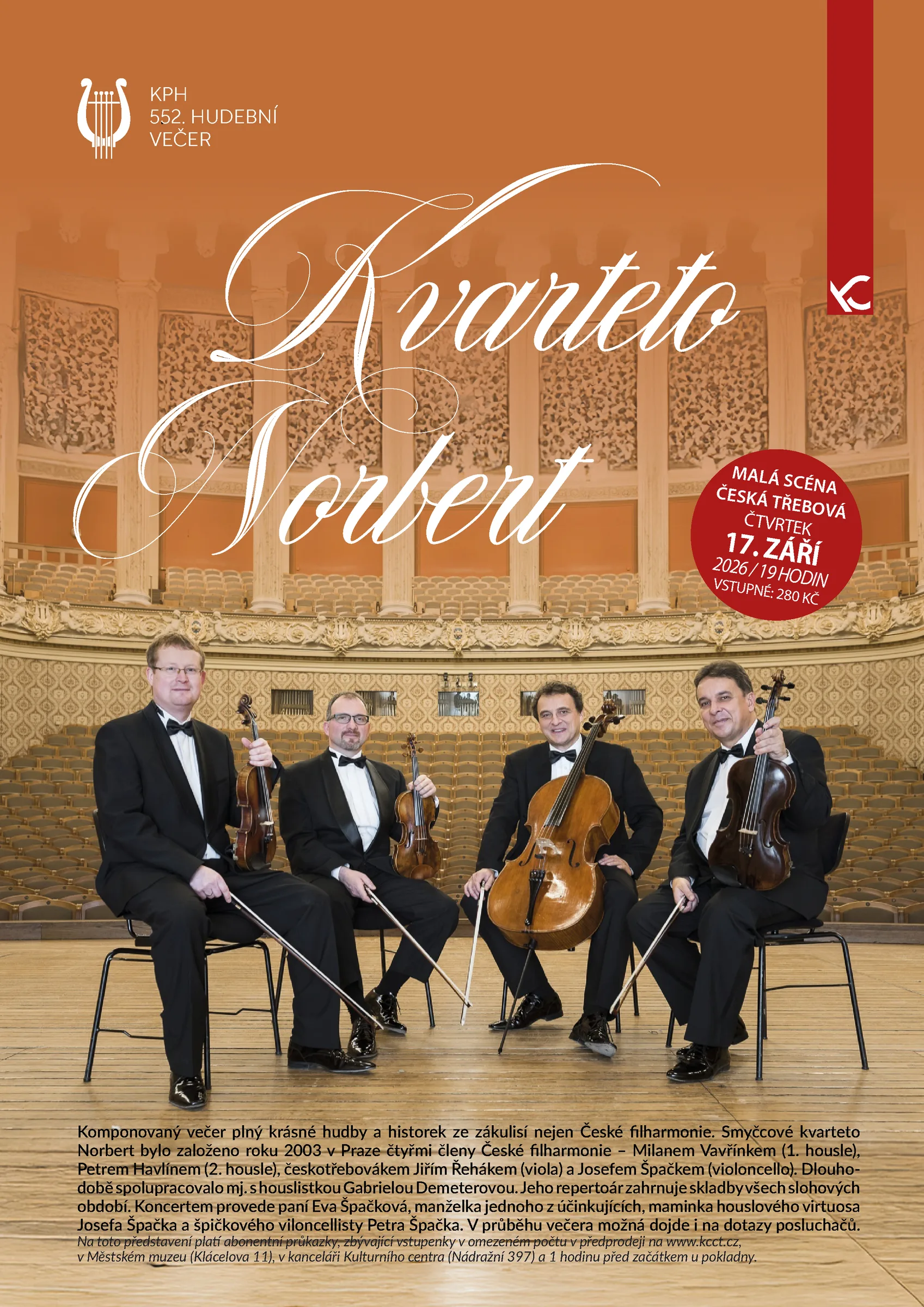 KPH 26/27 - 552. hudební večer - Kvarteto Norbert