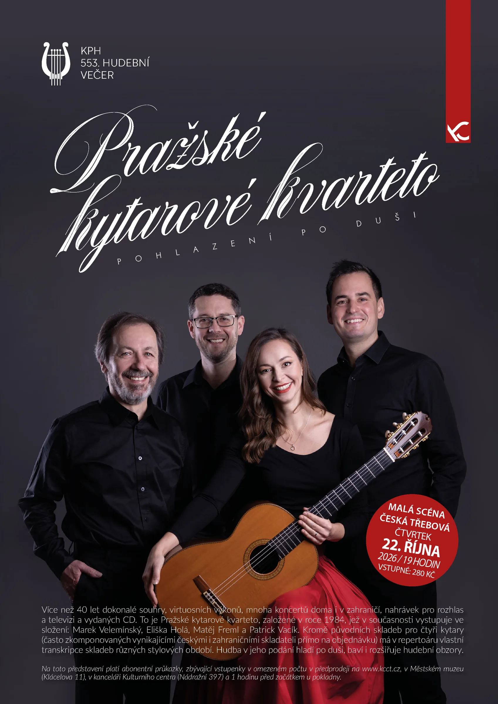 KPH 26/27 553. hudební večer — Pražské kytarové kvarteto