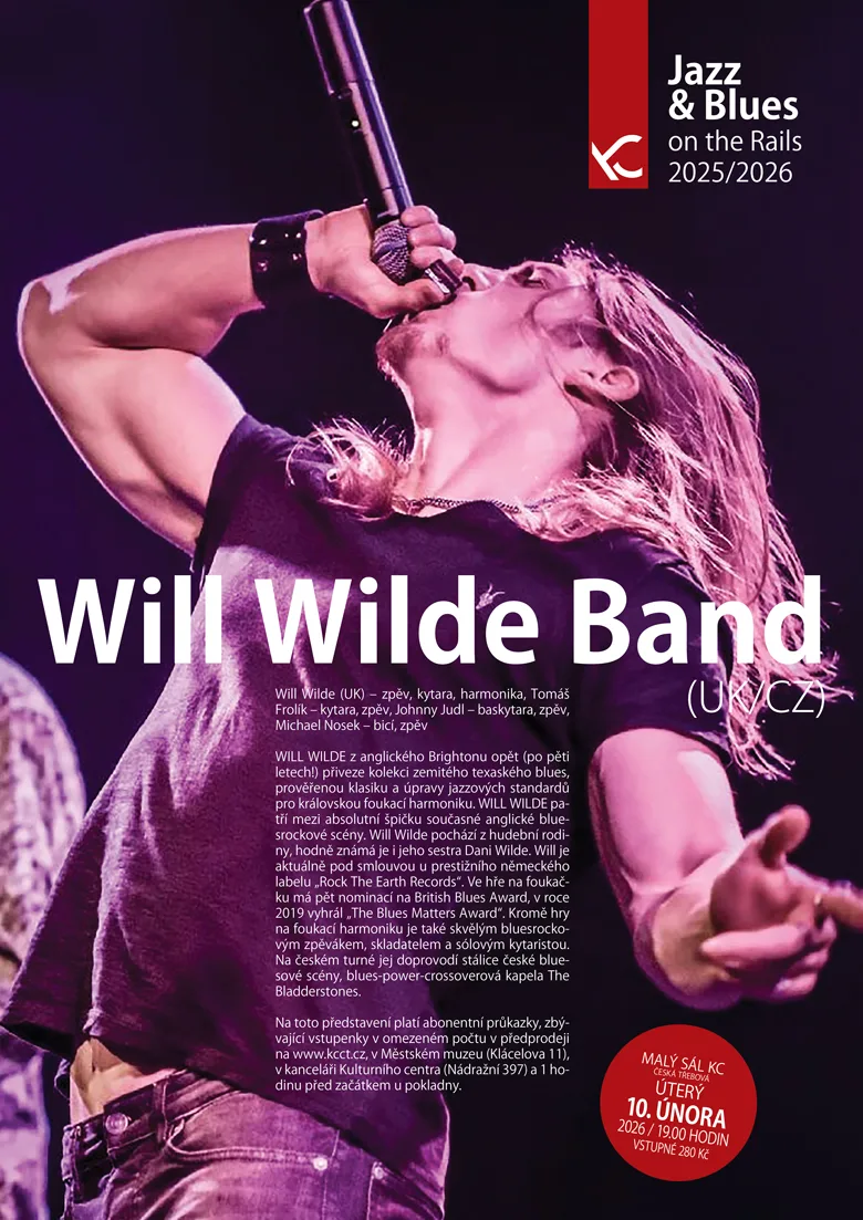 Jazz & Blues on the Rails 2025/2026:  Will Wilde Band (UK/CZ)