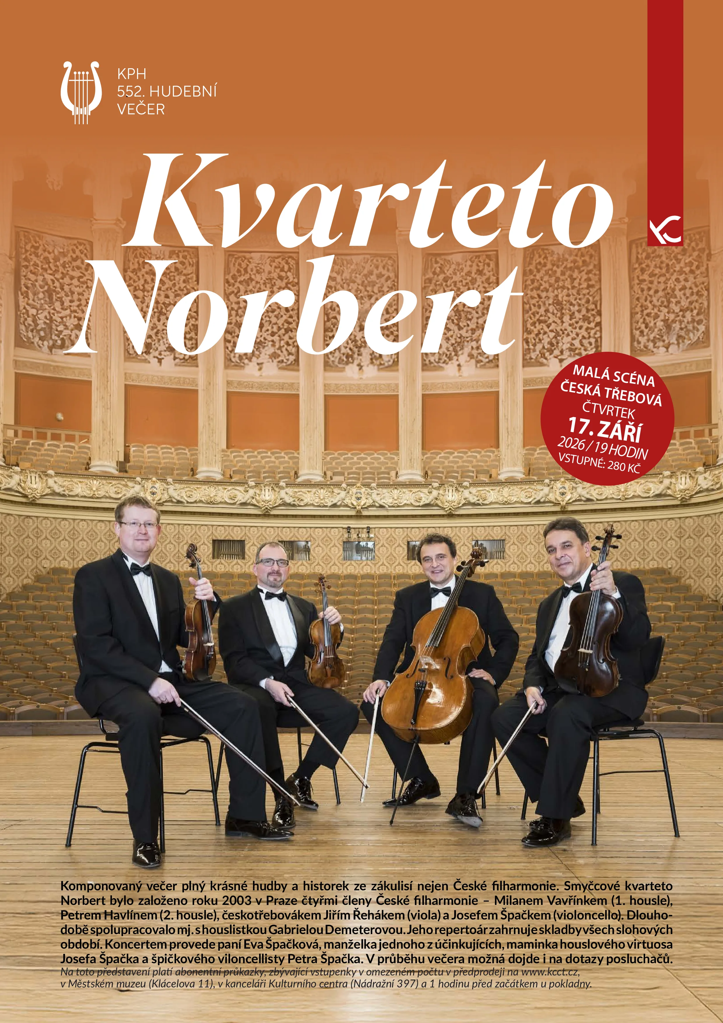 KPH 26/27 - 552. hudební večer - Kvarteto Norbert