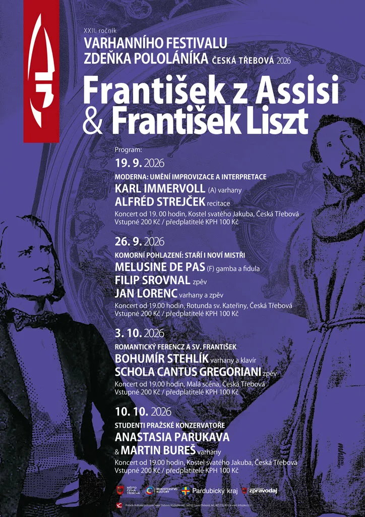 22. ročník Mezinárodního varhanního festivalu Zdeňka Pololáníka - Moderna: umění improvizace a interpretace